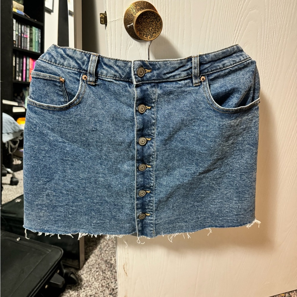 Dex Button Up Denim Skirt